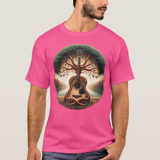 Camiseta Guitarra Trabalho de arte Vintage Graphic Guita