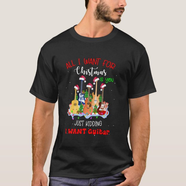 Camiseta Guitarra, Tudo O Que Quero No Natal É Você, Guita  (Frente)