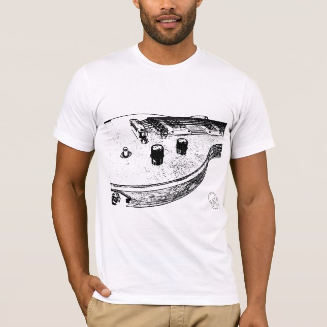 Camiseta Guitarra velhas do fantasma (Frente)