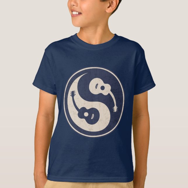 Camiseta Guitarra Yang - azul (Frente)