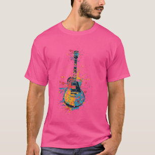 Camiseta guitarras acústicas de guitarra no estilo splash g