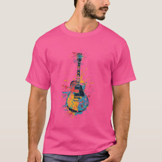 Camiseta guitarras acústicas de guitarra no estilo splash g