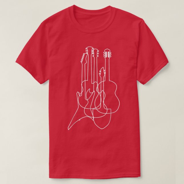 Camiseta Guitarras Acústicas Elétricas, Lover Música Clássi (Frente do Design)