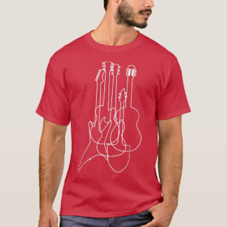 Camiseta Guitarras Acústicas Elétricas, Lover Música Clássi