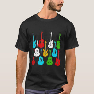 Camiseta Guitarras Clássicas Elétricas Acústicas