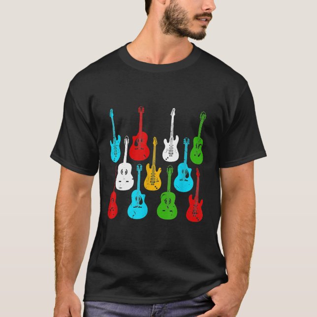 Camiseta Guitarras Clássicas Elétricas Acústicas (Frente)