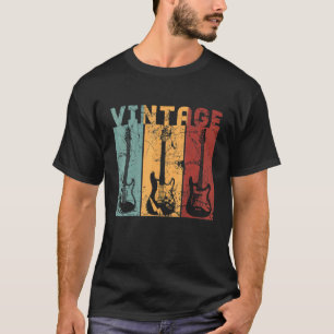 Camiseta Guitarras de safra para músicos e guitaristas bran