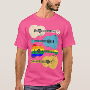 Camiseta Guitarras Retro orgulho gay, Violões LGBTQ