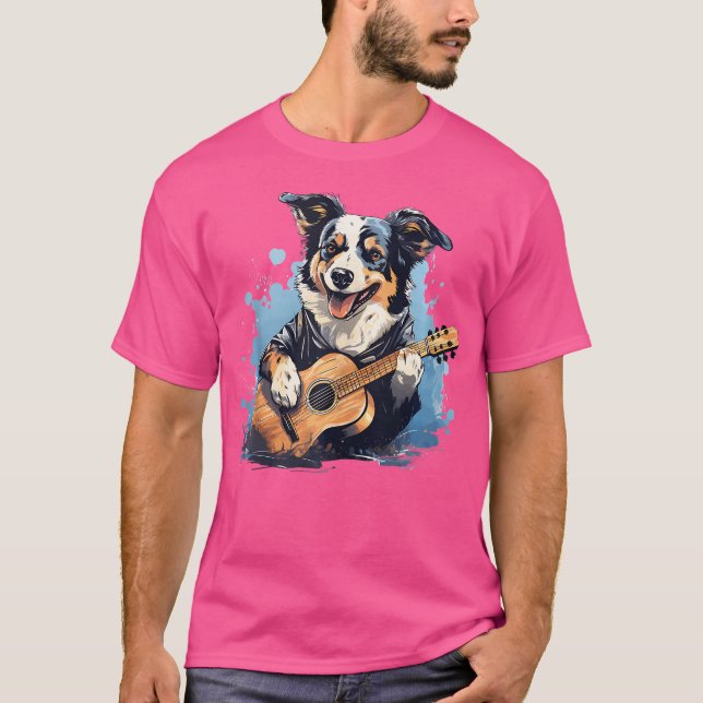 Camiseta Guitarrista Acústica Jogando Gui Acústico (Frente)