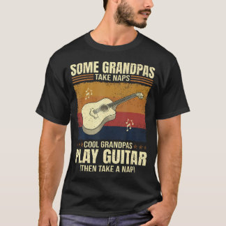 Camiseta Guitarrista Alguns Avôs Fazem Soneca Avôs Legais T