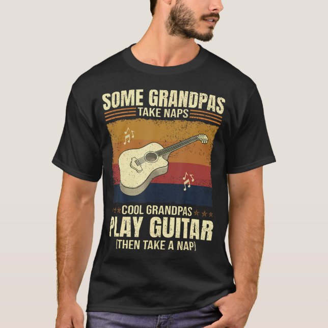 Camiseta Guitarrista Alguns Avôs Fazem Soneca Avôs Legais T (Frente)