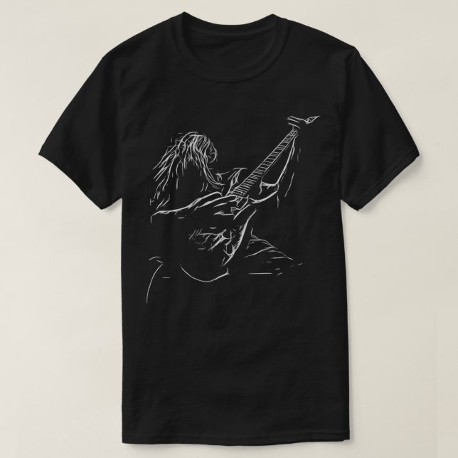 Camiseta Guitarrista aprende a tocar violão, comprar, guita (Frente do Design)