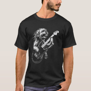 Camiseta Guitarrista Canino Guitarra - Lhasa Apso Pai Mãe
