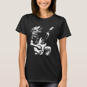 Camiseta Guitarrista Canino Guitarra - Pai Mãe Foxhound Ame
