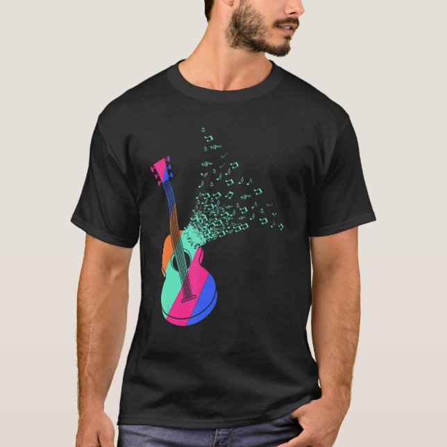 Camiseta Guitarrista Clássico Retro Era Vintage Musical Gui (Frente)