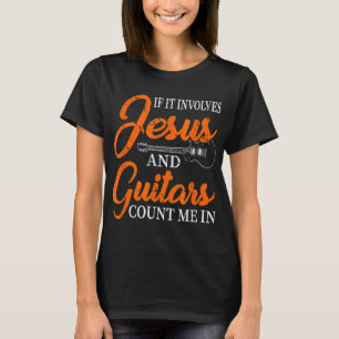 Camiseta Guitarrista Cristão Engraçado Jogador de Violão Re