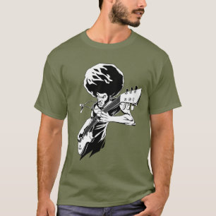 Camiseta Guitarrista da rocha do Afro