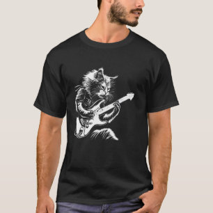 Camiseta Guitarrista de Gato Violão - Chinchila Pai Mãe