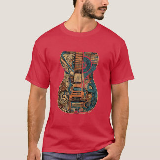 Camiseta Guitarrista de Guitarra Clássica Banda Tocador de 