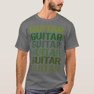 Camiseta Guitarrista de Texto Verde