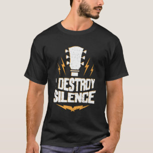 Camiseta Guitarrista Destruo Violão Silencioso