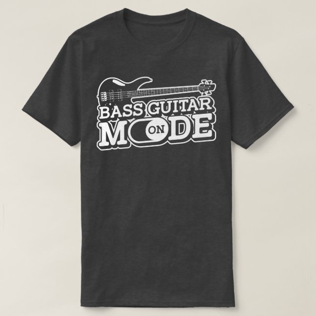 Camiseta Guitarrista Do Jogador De Bass Musical Do Bass (Frente do Design)
