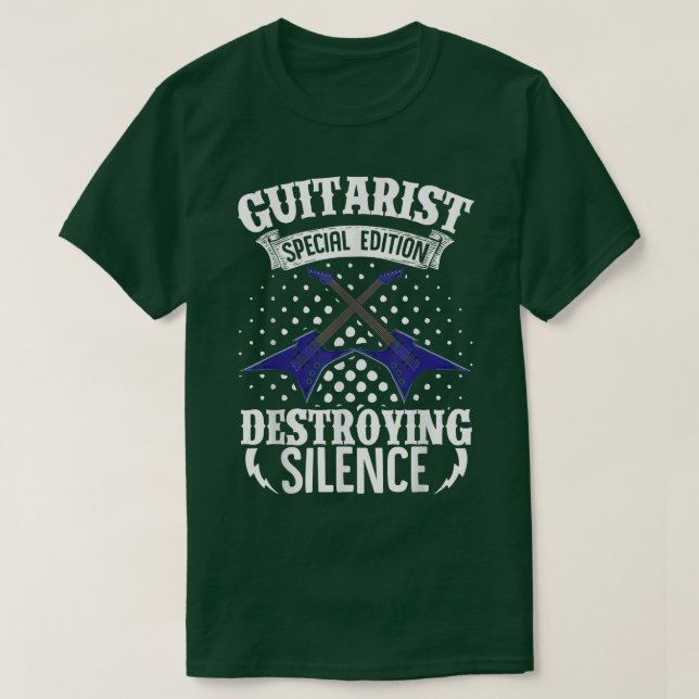 Camiseta Guitarrista Edição Especial, Violão Acústico Tocar (Frente do Design)