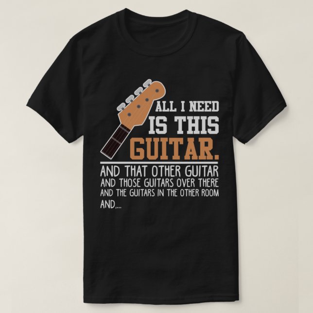 Camiseta Guitarrista Engraçado de Violão Guitarrista Eu pre (Frente do Design)