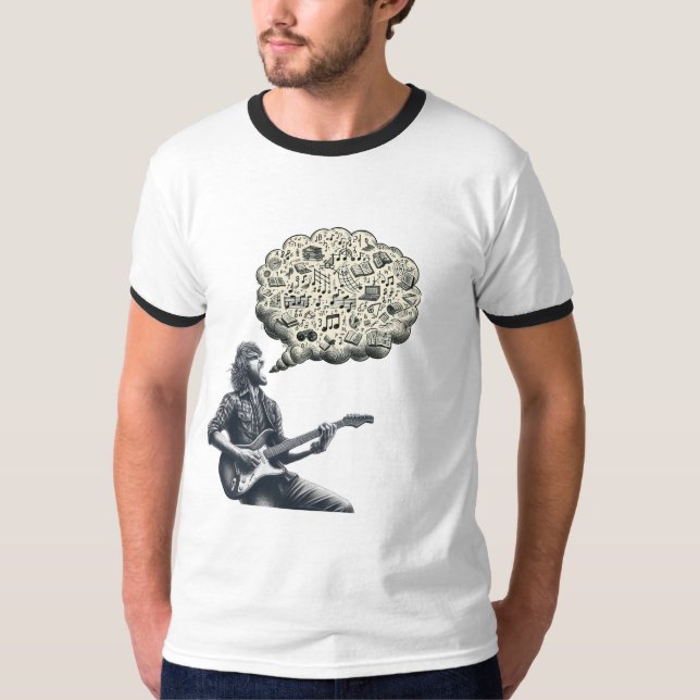 Camiseta Guitarrista explosivo Solfeggio (Frente)