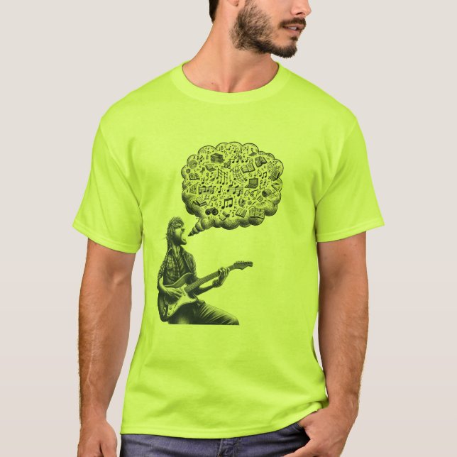 Camiseta Guitarrista explosivo Solfeggio (Frente)