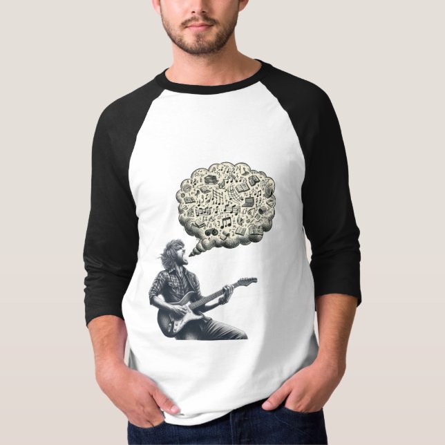 Camiseta Guitarrista explosivo Solfeggio (Frente)