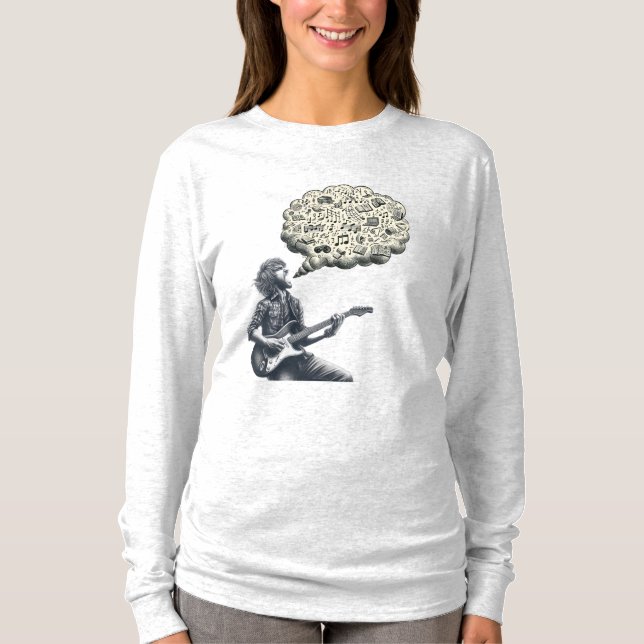 Camiseta Guitarrista explosivo Solfeggio (Frente)