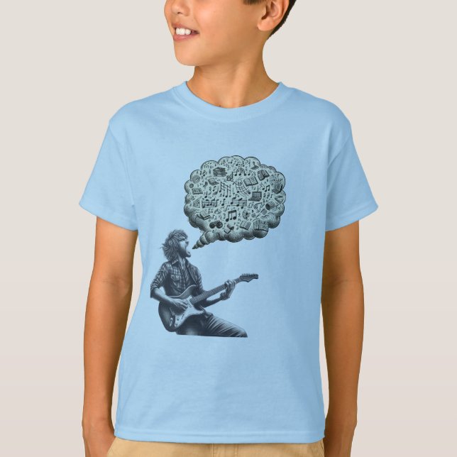Camiseta Guitarrista explosivo Solfeggio (Frente)