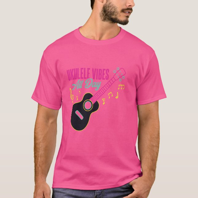 Camiseta Guitarrista Guitar Ukelele (Frente)