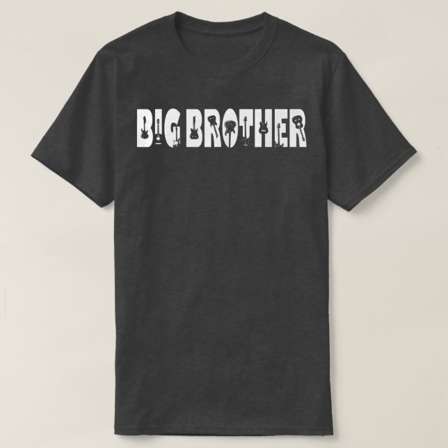 Camiseta Guitarrista Guitarrista Big Brother Engraçado Fat  (Frente do Design)