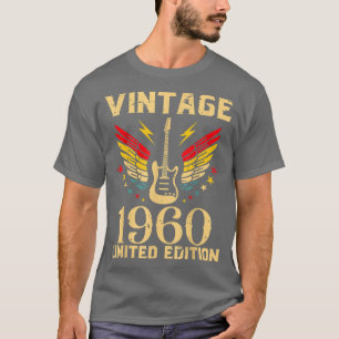Camiseta Guitarrista Guitarrista de 62 Anos de Idade