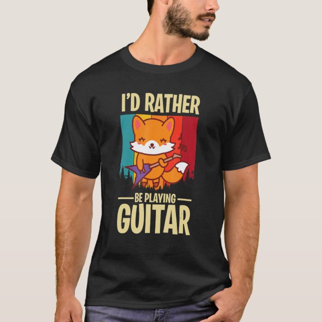 Camiseta Guitarrista Guitarrista Fox Guitarrista Guitarra M (Frente)
