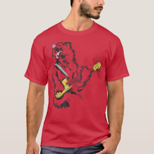 Camiseta Guitarrista Guitarrista Urso Jogador De Bass Guita