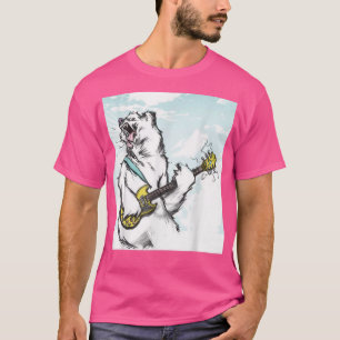 Camiseta Guitarrista Guitarrista Urso Jogador De Bass Guita