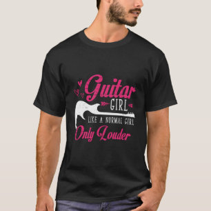 Camiseta Guitarrista Meninas Crianças Presentes Ideia Músic