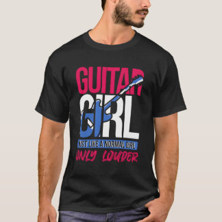 Camiseta Guitarrista Meninas Crianças Presentes Ideia Músic