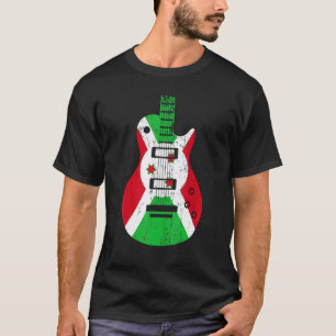 Camiseta Guitarrista Música Antiga Bandeira do Burundi