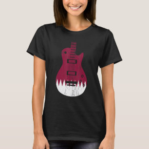 Camiseta Guitarrista Música Antiga Bandeira do Catar