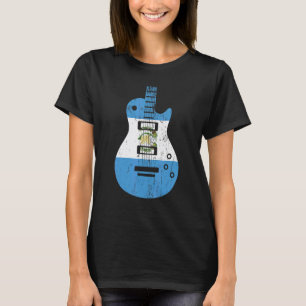 Camiseta Guitarrista Música Vintage Bandeira da Guatemala