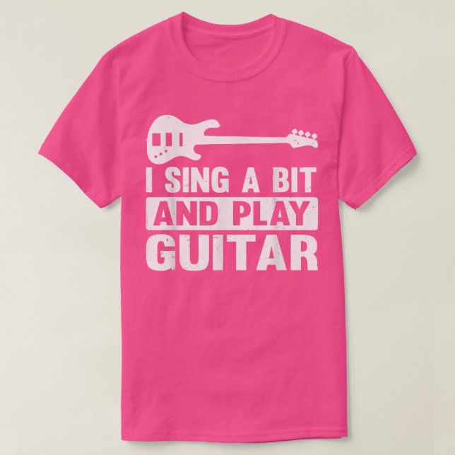 Camiseta Guitarrista Musical Eu Canto Um Pouco E Toco Guita (Frente do Design)