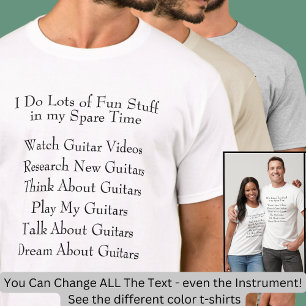 Camiseta Guitarrista - O que faço em tempo livre