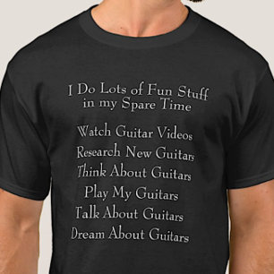 Camiseta Guitarrista - O que faço em tempo livre