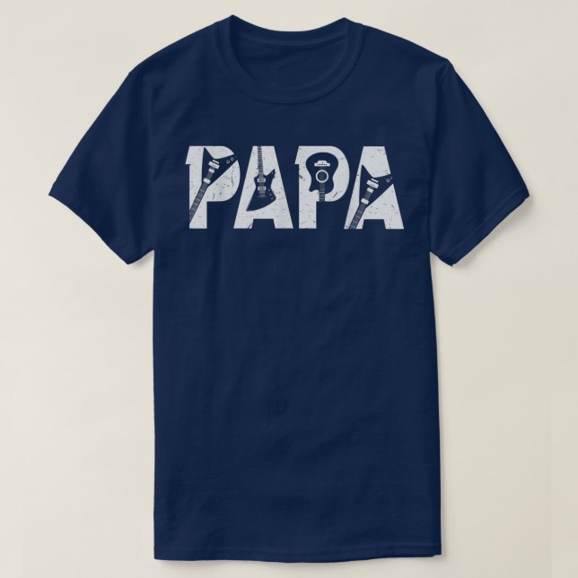 Camiseta Guitarrista Pai Engraçado Papá Música Violão Pais  (Frente do Design)