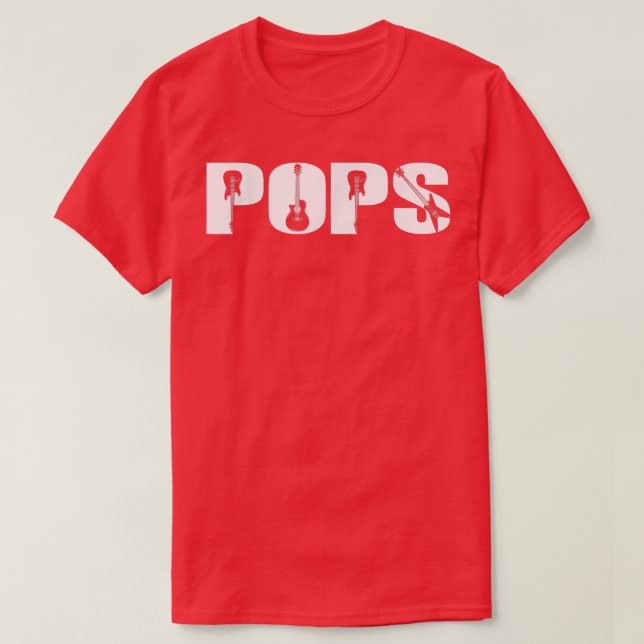 Camiseta Guitarrista Pop Música Engraçada Violão Pais Da (Frente do Design)