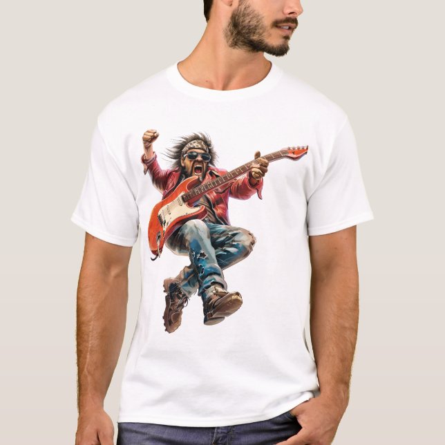 Camiseta Guitarrista Rockstar Elétrico (Frente)